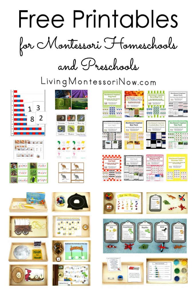 Free Printables for Montessori Homeschools and Preschools